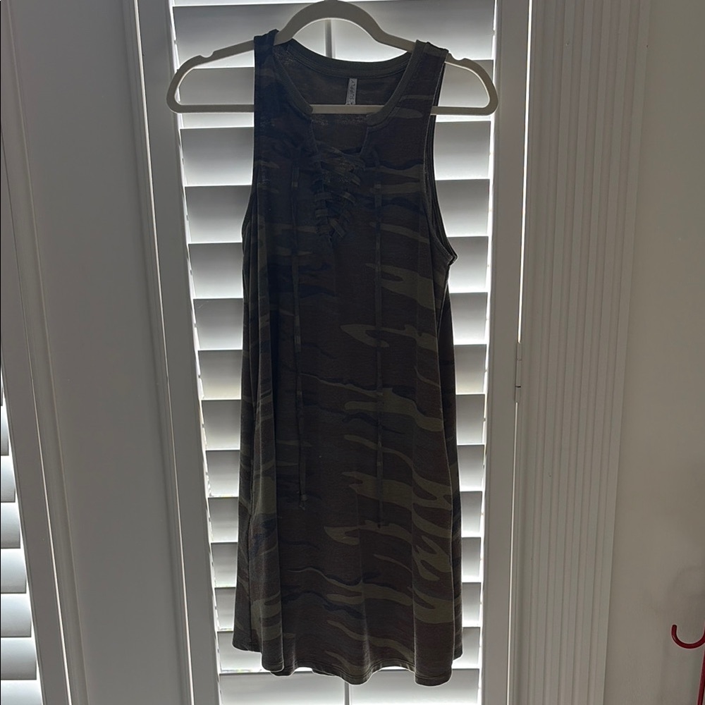 Z Supply Sleeveless Camouflage Dress